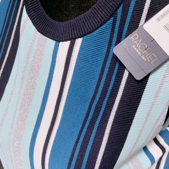 NWT Rachel Rachel Roy Metallic Striped Tank - L - Picture 5 of 5